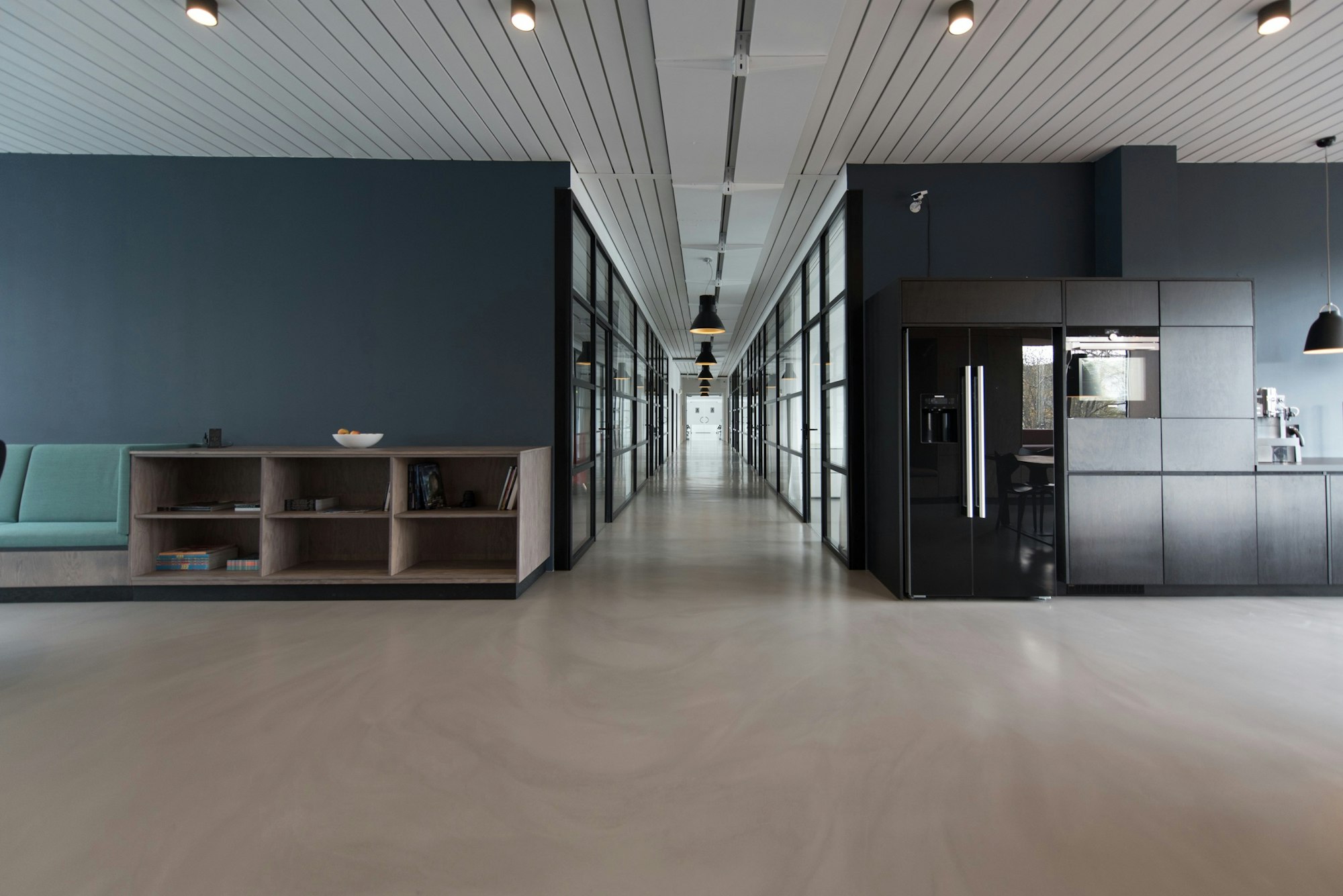 Interior of a modern office, where official IP office projects are run